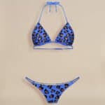 Blue leopard glitter