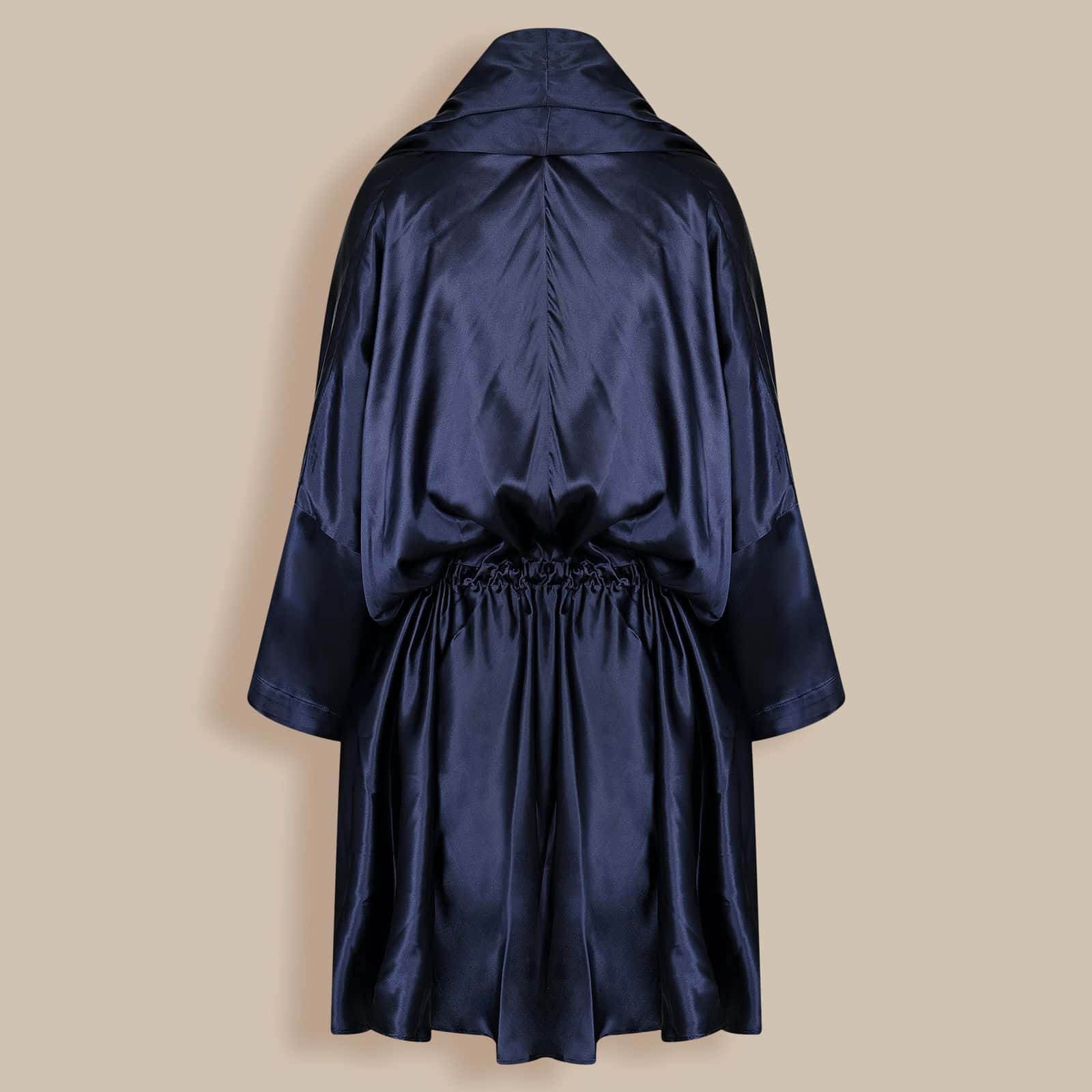 CLARA ITALIAN SILK DRESS- Navy - Image 2