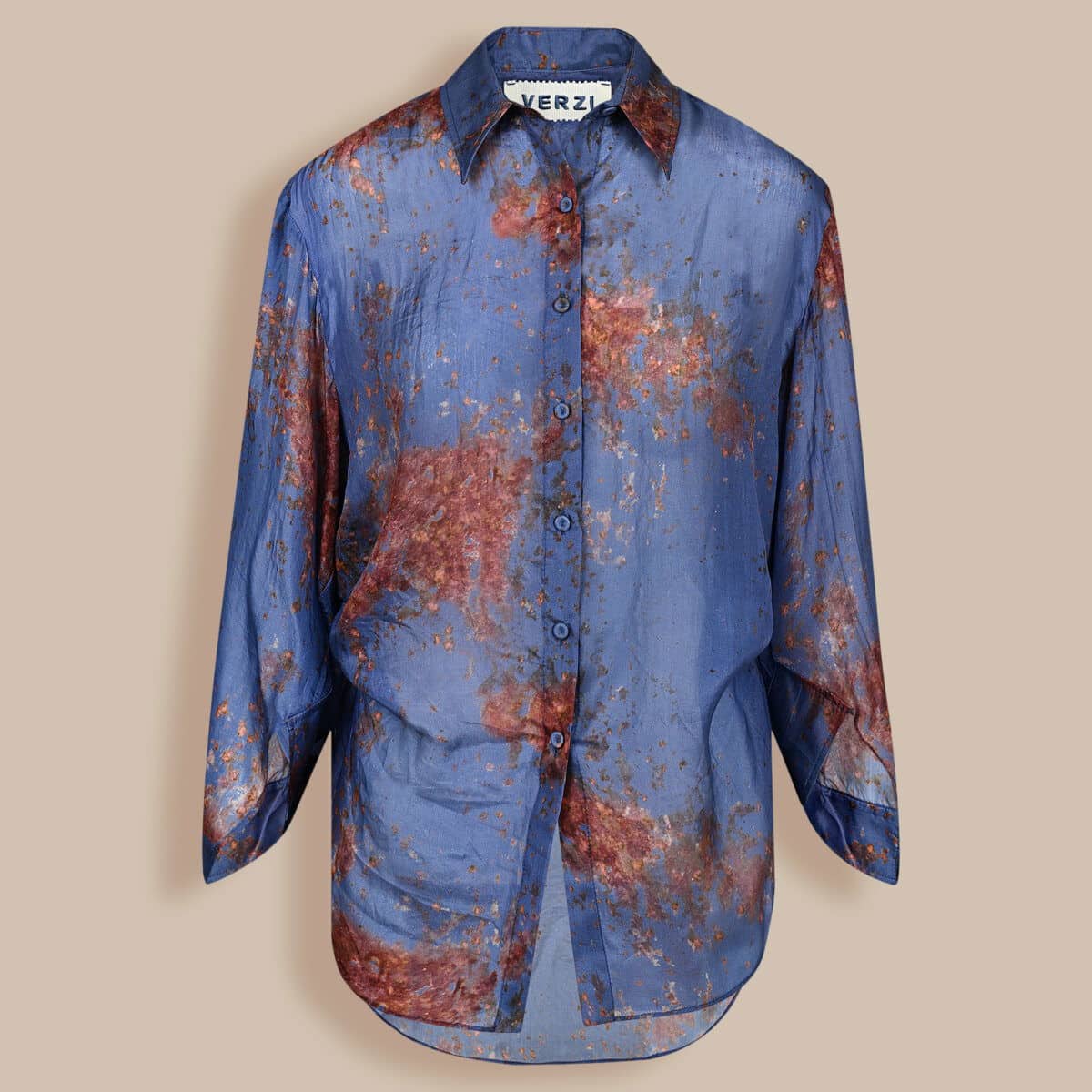 DUNE SILK SHIRT - Blue Rust