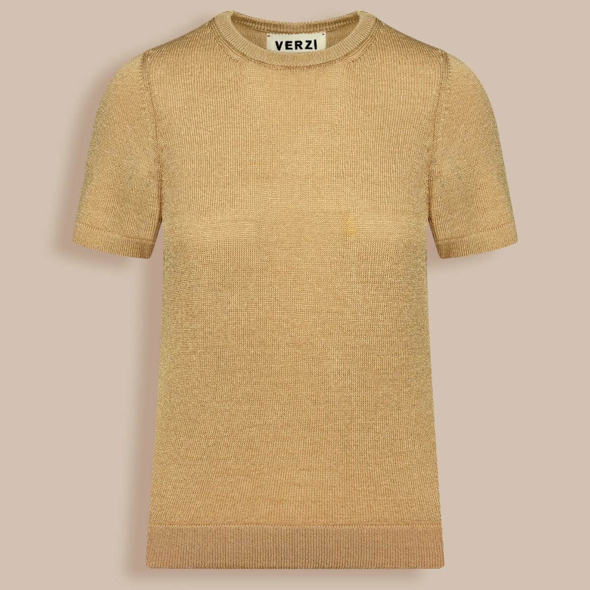 Penelope Knit T-Shirt - Gold