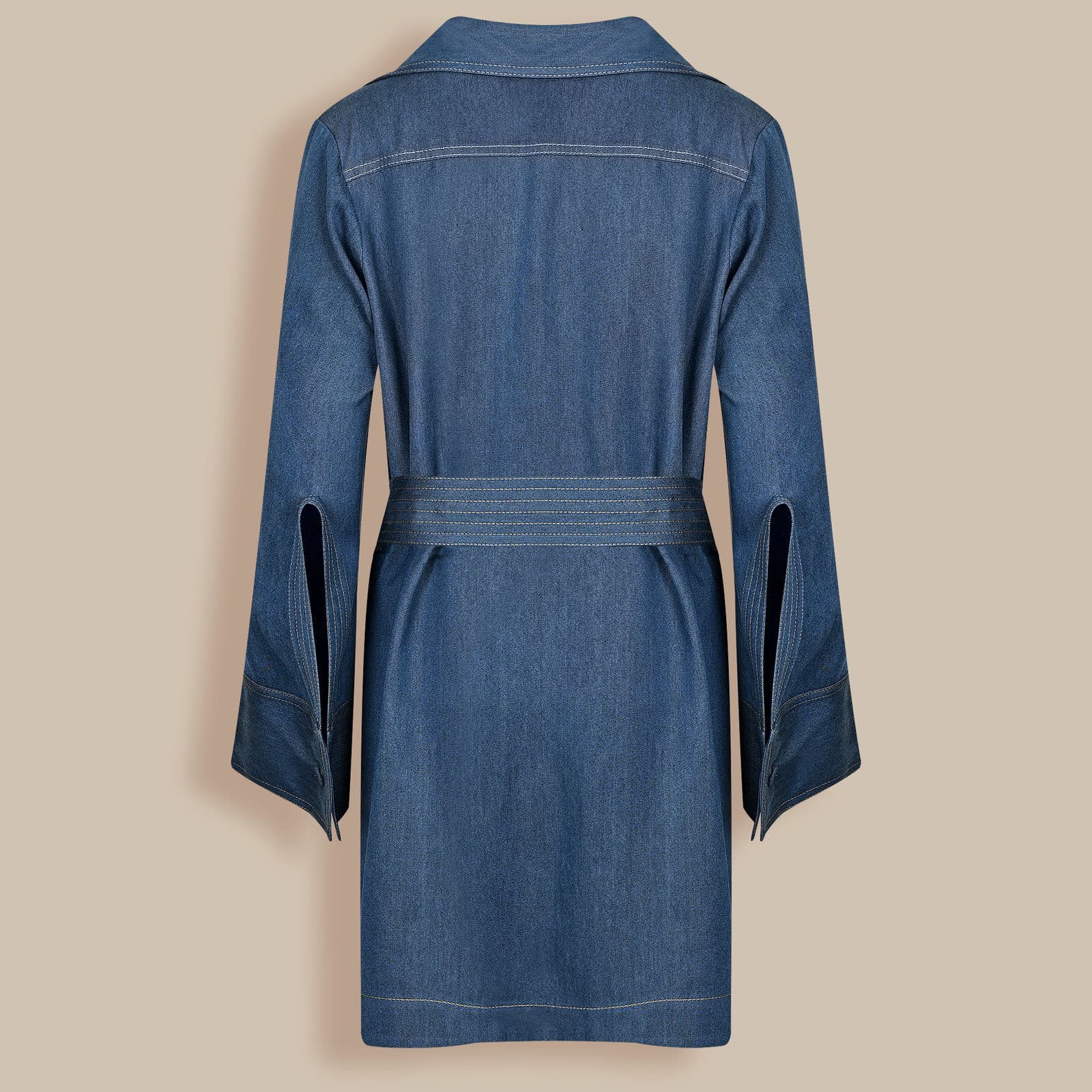 ADELAIDE DENIM DRESS - Dark Denim Wash